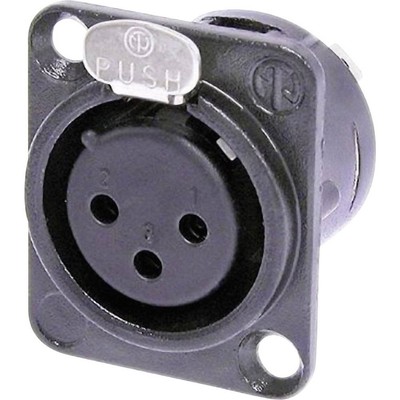Neutrik NC3FD-L-BAG-1 XLR-Steckverbinder Flanschbuchse, Kontakte gerade Polzahl: