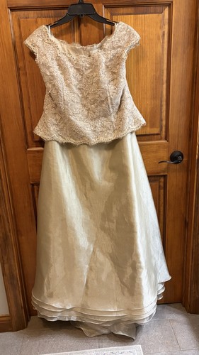 Montage by Mon Cheri Mother Of The Bride/Groom Formal Champagne Beaded Size 14