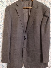 Ermenegildo Zegna Houndstooth Wool Silk Blazer Jacket Sportcoat Size 48