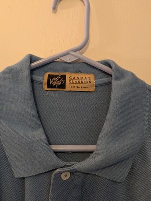 Martin Taylor Casual Classics Cotton Piqué Polo Shirt Blue Size L   Made in...