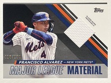 Francisco Alvarez 2024 Topps Major League Material Relic Black 018/199 Mets