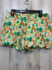 NWT Size 6 CROWN  IVY BOTTOMS WHT/BLU/LIME GRN/YLOW FRUIT SHORT Shorts/PINEAPPL