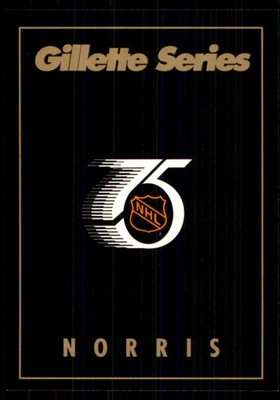 1991-92 Gillette Series Checklist Norris #NNO
