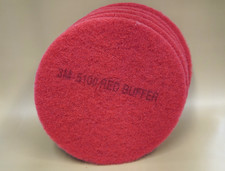 5-Pack 3M 5100 14in Red Buffer Pads 3-1/4 Cen...