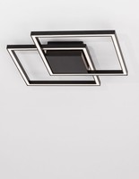 Nova Luce Bilbao Led Deckenleuchte Schwarz 25W Warmweiss 46X46X6,5Cm 9500822