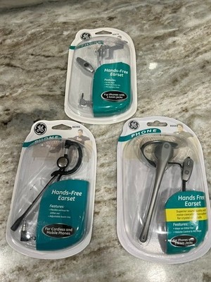 GE Hands Free Earset Set Of 3 Models 86670 86593 and 86661 NEW