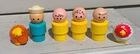 Fisher Price Jumbo Chunky Little People Yellow Green Figures Vintage Lot of 4 +