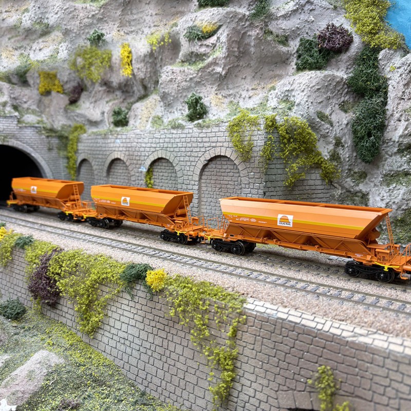 Wagons trémies EX Type 1 COLAS RAIL REE Ep.VI en coffret de 3 pièces HO