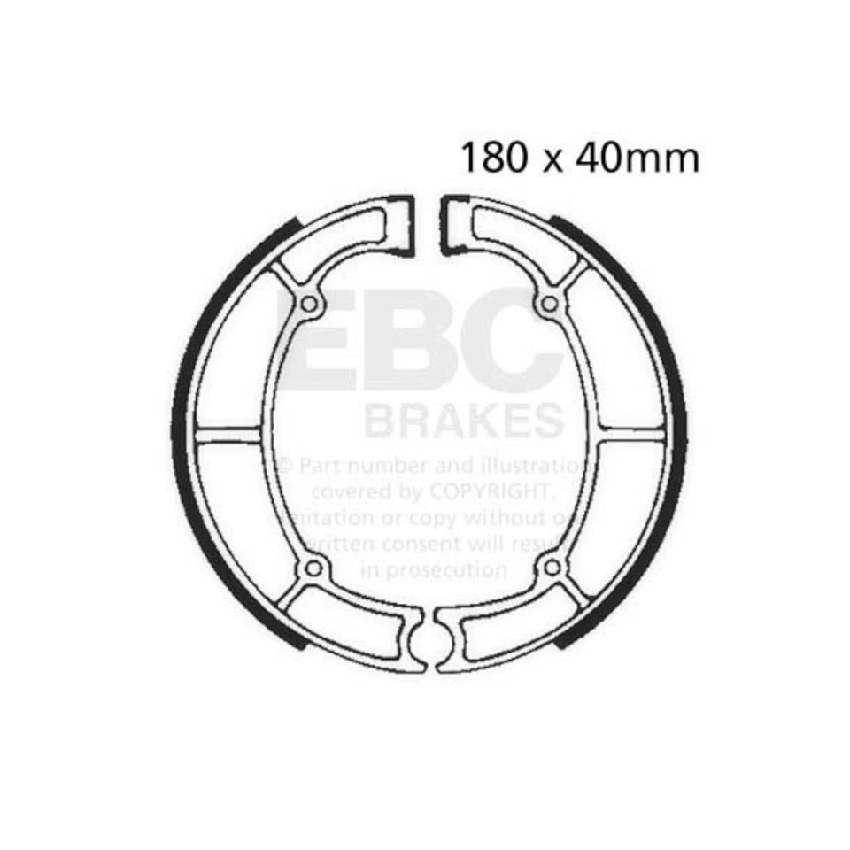 Zapatas de freno para KAWASAKI ZL 600 ELIMINATOR 1986-1987 trasero EBC Foto 2 de 4