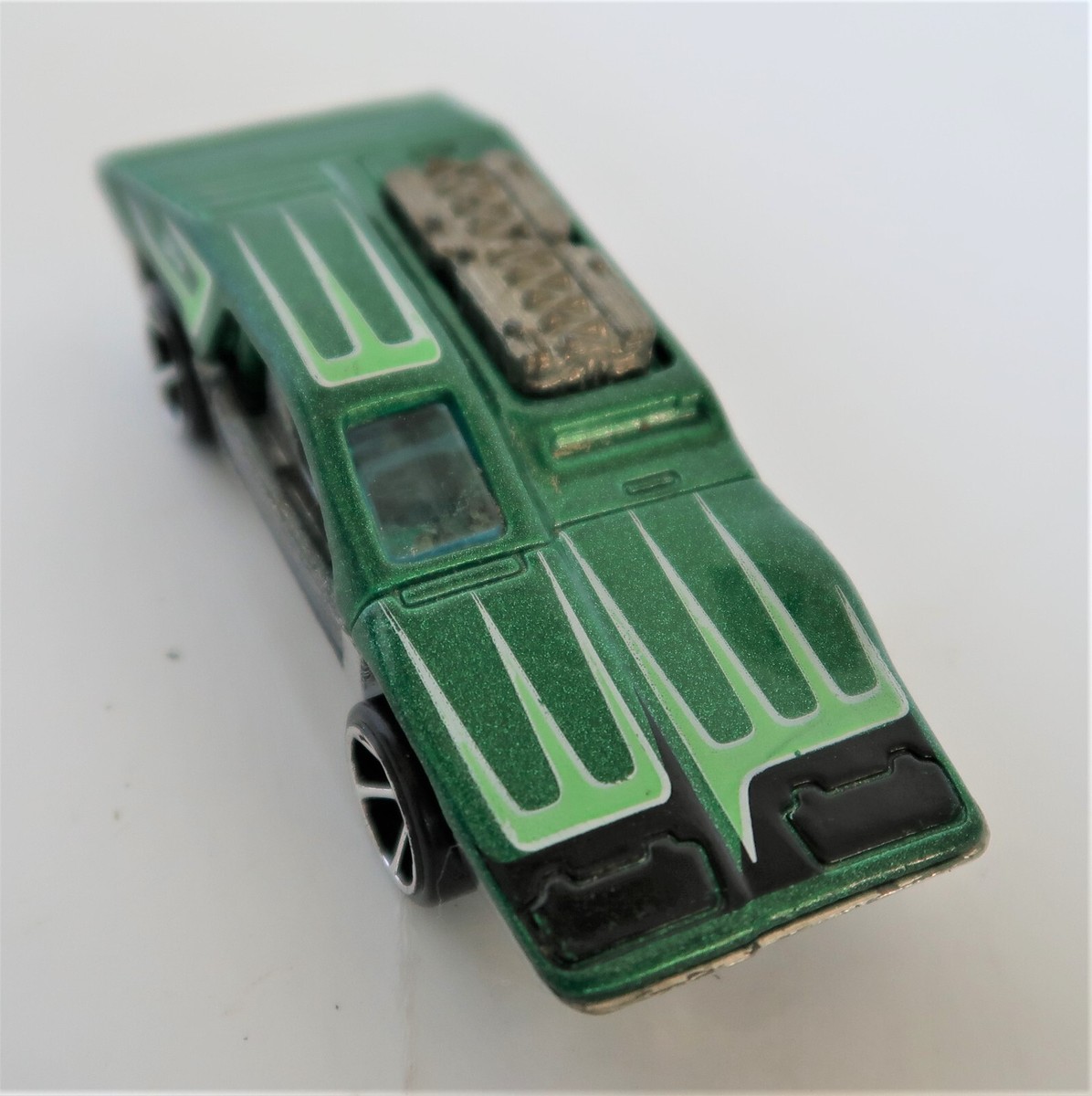 Vtg Hot Wheels Side Kick Green W/ Sliding Door & Seat Rat Rod