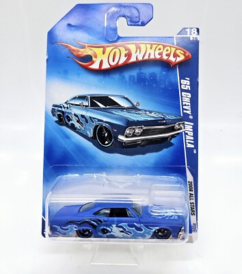 Hot Wheels '65 Chevy Impala 2008 All Stars 58/196 Blue New on Card 