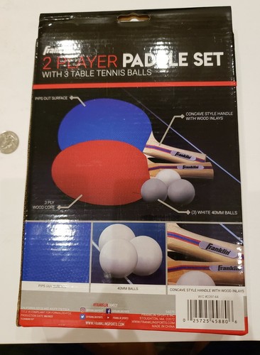 Franklin Ping Pong Paddles 2 Player Table Tennis Set Kit Raquets Balls Misp - Picture 6 of 7