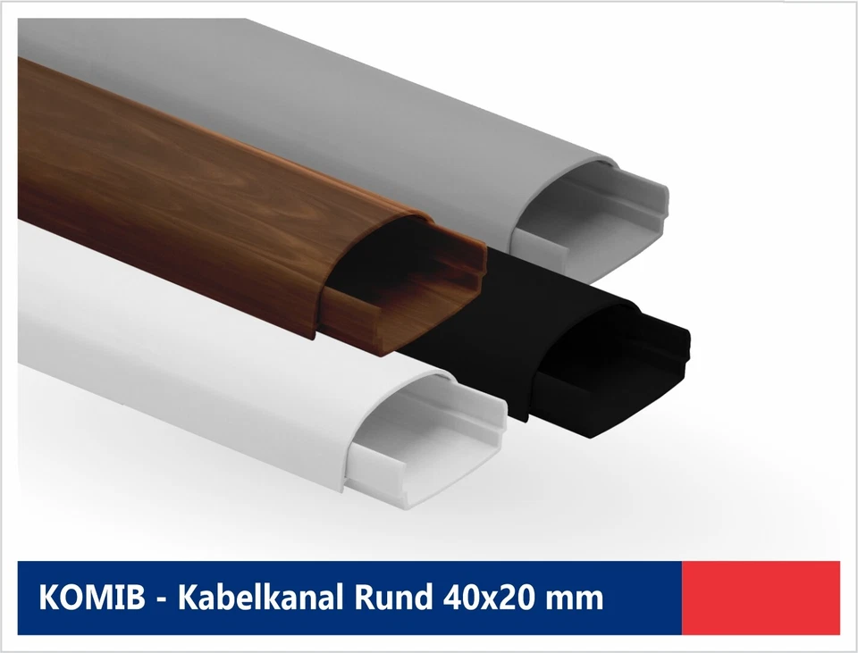 Kabelkanal halbrund 40x20 mm  Verschidene Farbe - Bild 1 von 1