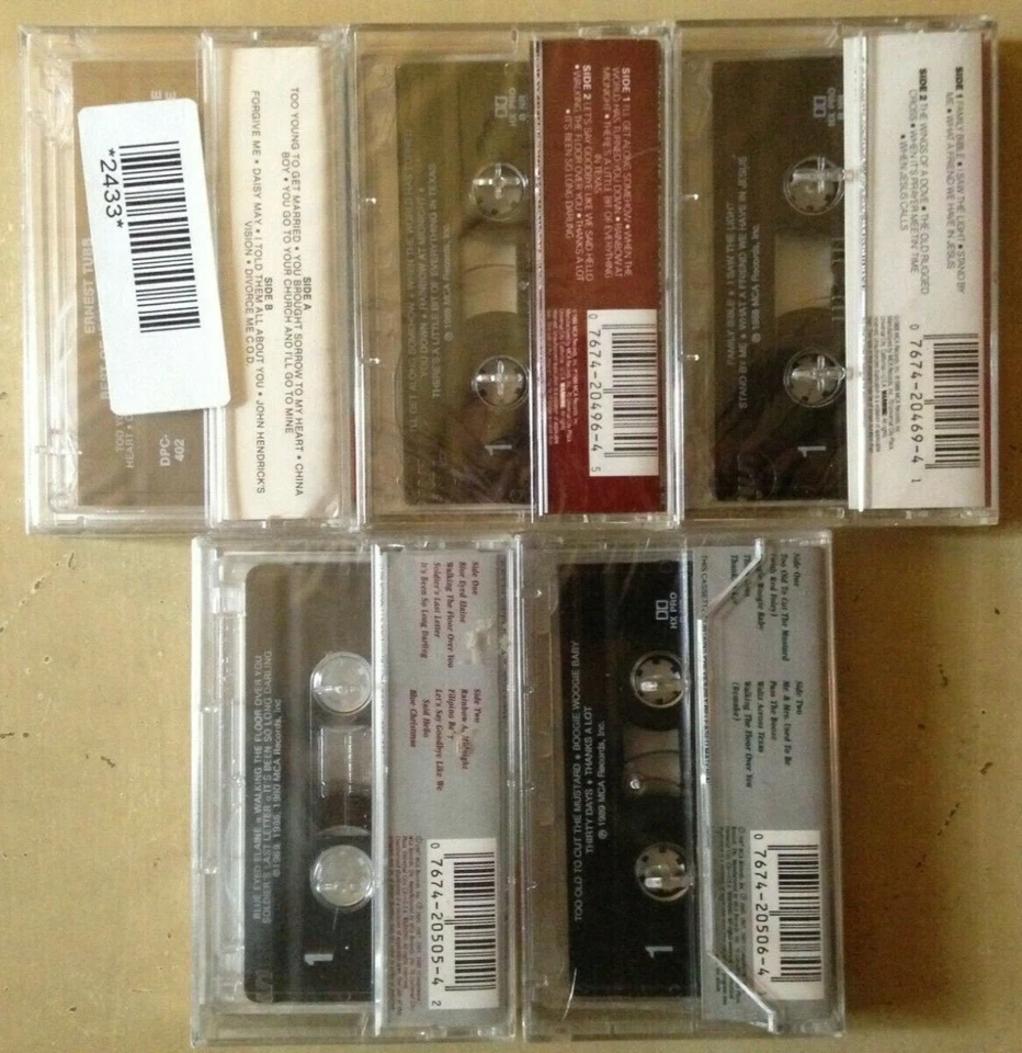 LOT Ernest Tubb 5xCassette Tapes NEW Best Of Vol 1+2 Country PBS Ken Burns RARE - Image 4 of 4
