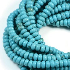 Semi-Precious beads Turquoise 5x8mm Gemstone Jewellery Making 15.5 Inch Strand