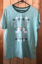  WOMEN'S ST. PATRICK'S DAY T-SHIRT SIZE L 11-13 I DONT NEED LUCK I'M MAGICAL