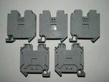 Lot of 5 New Eaton Phoenix UT 35 Terminal Blocks 35mm DIN 600V 150A Gray Screw
