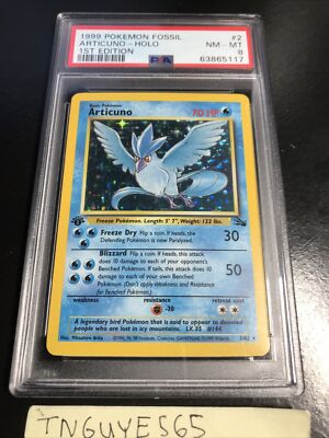 1999 Pokemon Fossil 1st Edition ARTICUNO HOLO 2/62 Graded PSA 8 NM-MT New | eBay 1999 Pokemon Fossil 1st Edition ARTICUNO HOLO 2/62 Graded PSA 8 NM-MT New | eBay
