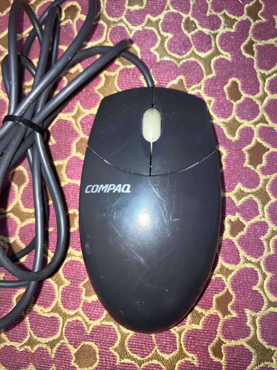 Vtg Compaq M-S69 PS2 Scroll 2 Button Mouse Vintage Black | eBay