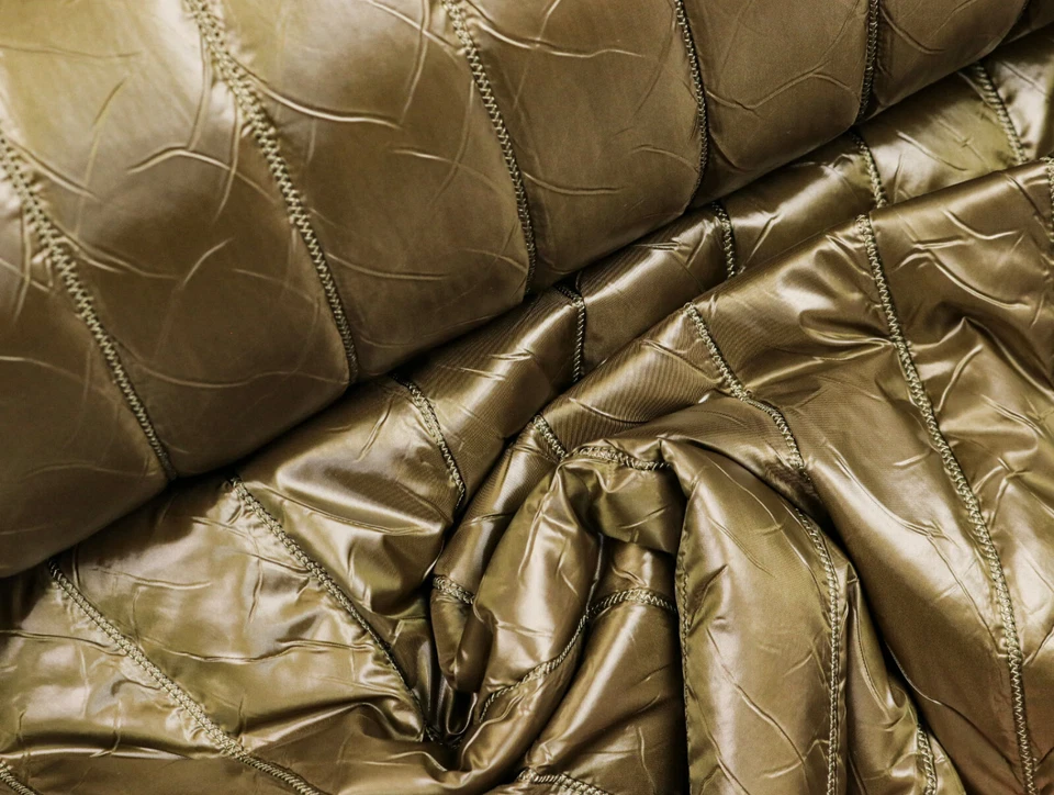 STEPPSTOFF Stepper Steppfutter wattiert längs gesteppt KHAKI OLIVE EUR 23,98/m - Bild 2 von 2