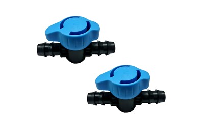 Barbed Plastic Shut-Off Valve  3/4 in. 20mm  - 5 Pack