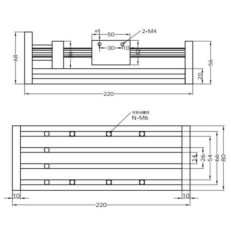 Linear Guide Rail CNC Slide Stage Actuator Ball Screw Motion Table Nema ...