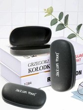 2-Pack JACKSON PERRY Black Hard Eyeglasses Case - Clamshell Style, Durable