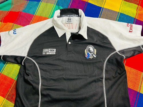 AFL Collingwood Magpies 2011 Member Short Sleeve Polo Shirt Size S Black - Picture 3 of 9
