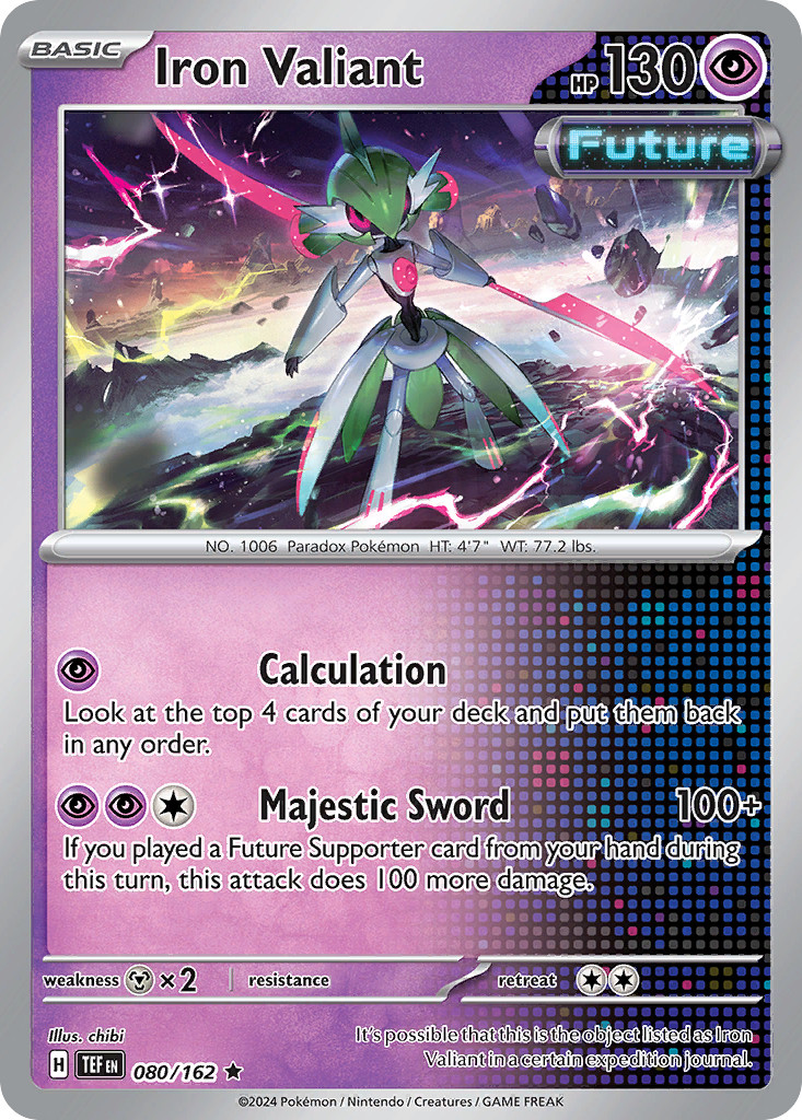 Iron Valiant 80/162 Rare Holo | Temporal Forces | Pokemon Card