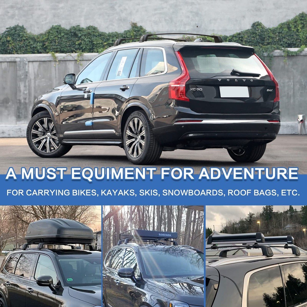 Upgrade Cross Bars for Volvo XC90 XC-90 2015-2024 Roof Rack