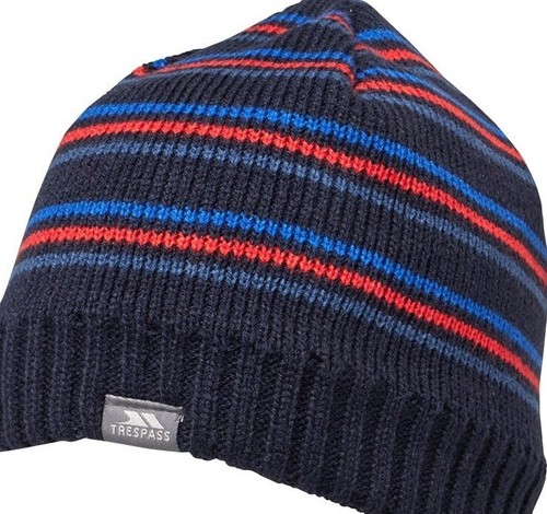 Trespass Mens NEW Beanie Hat Woolly Winter Hat Grey Blue Navy Ray 20 - Picture 3 of 4