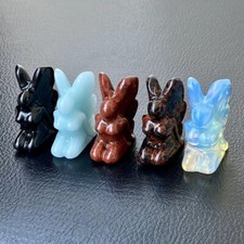 5pcs natural ore mixed crystal carved flower Fairy ornament Reiki energy healing