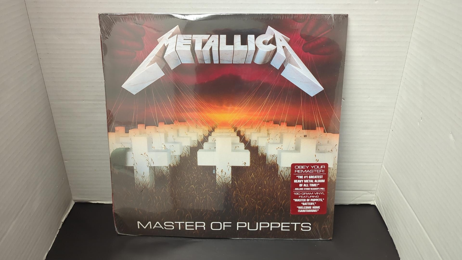 Metallica, Master of Puppets vinyl, bent sleeve