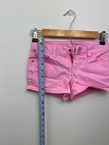 JUSTICE junior girls Size 8R Neon Pink Shorts - Picture 4 of 7