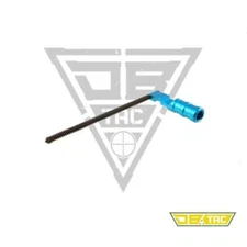 DB TAC Aluminum Ruger 1022 Extended Grooved Round Charging Handle Blue Anodized