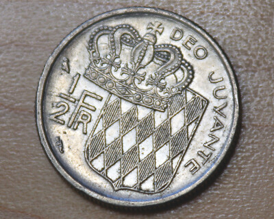 1965 Monaco 1/2 Franc RAINIER III
