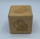 Dinner Decider Die Wooden Carved Pictures Of Food To Chose In Great Shape — photo 1
