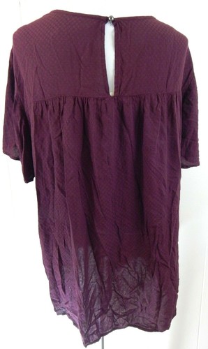 Torrid Women's 3 3X Top Lace Up Trim Mesh Inset Blouse Merlot Burgundy Plus EUC - Picture 2 of 3