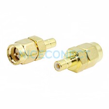 2x Adapter SMA Male Plug to SMB Male Plug Straight Adapter SMA-SMB Connector