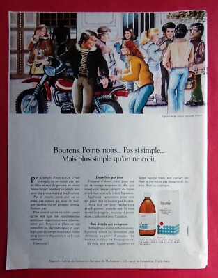 Press Advertising: Beauty Product Face Care Buttons Blackheads EQUATION 1982