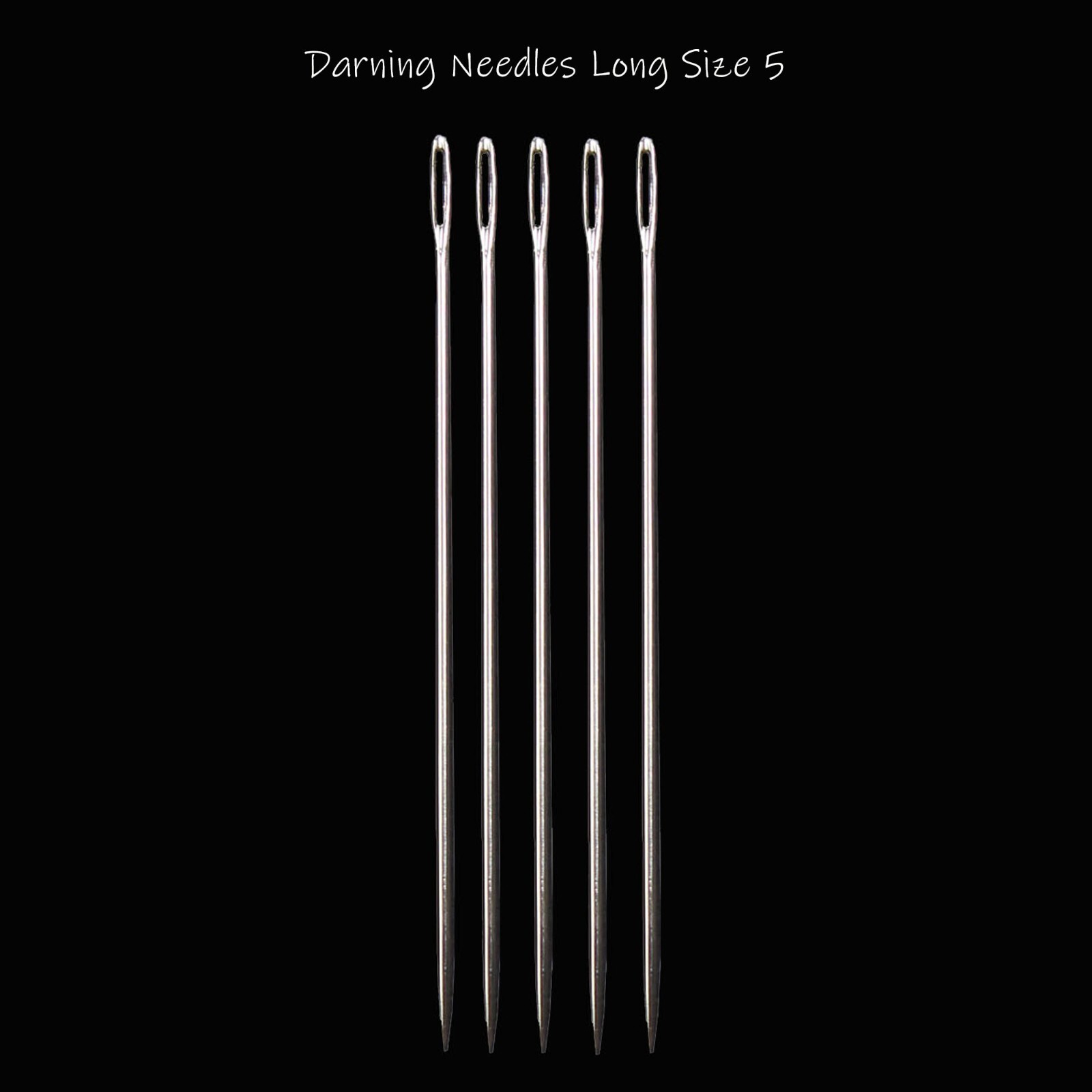 Crafty Hand Sewing Needles Darning Finishing Long Sew Needle Size 5 Pack of 5