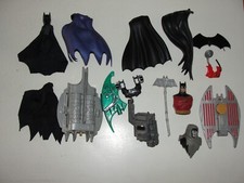 Batman Action Figure Accessory Lot Kenner Cape Robin Anti Freeze Riddler Jetpack