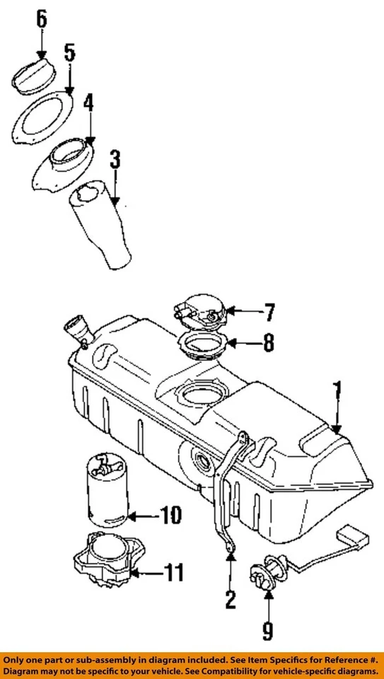 Jaguar XJS 1995 1996 OEM tanque de combustible convertible 4,0 L 6 cilindros Foto 3 de 4