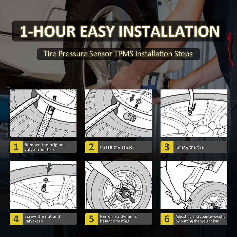 4X Tire Air Pressure Monitor Sensor 426070C070 For Toyota Sequoia