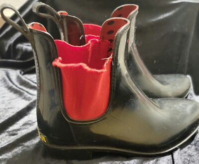 Lauren By Ralph Lauren Black Tally Bo Rai Ankle Rubber Rain Boots