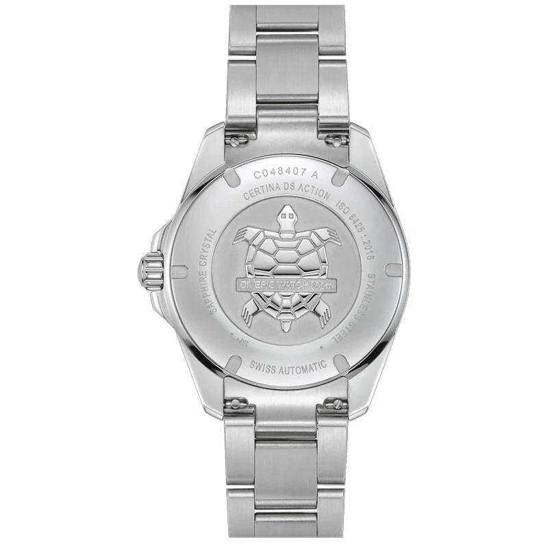 New Certina DS Action Diver 40.5mm Black Dial Steel Men's Watch C0484071105101 - image 3 of 4