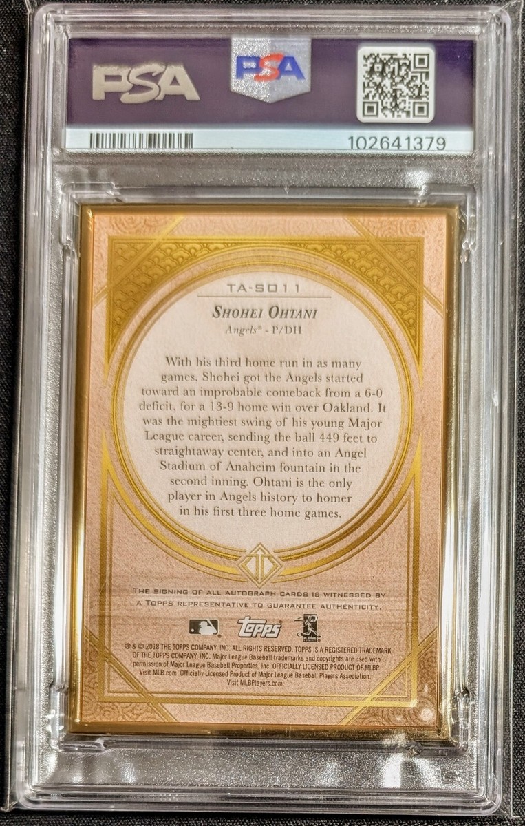 2018 Topps Transcendent Japan TA-SO11 SHOHEI OHTANI PLATINUM 1/1