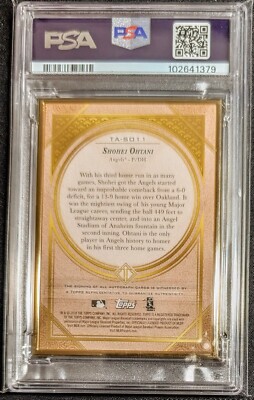 2018 Topps Transcendent Japan TA-SO11 SHOHEI OHTANI PLATINUM 1/1