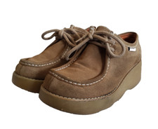 Vintage 90s Y2K Mudd Women's SZ 8 Baby Doll Suede Leather Chunky Platform Shoes