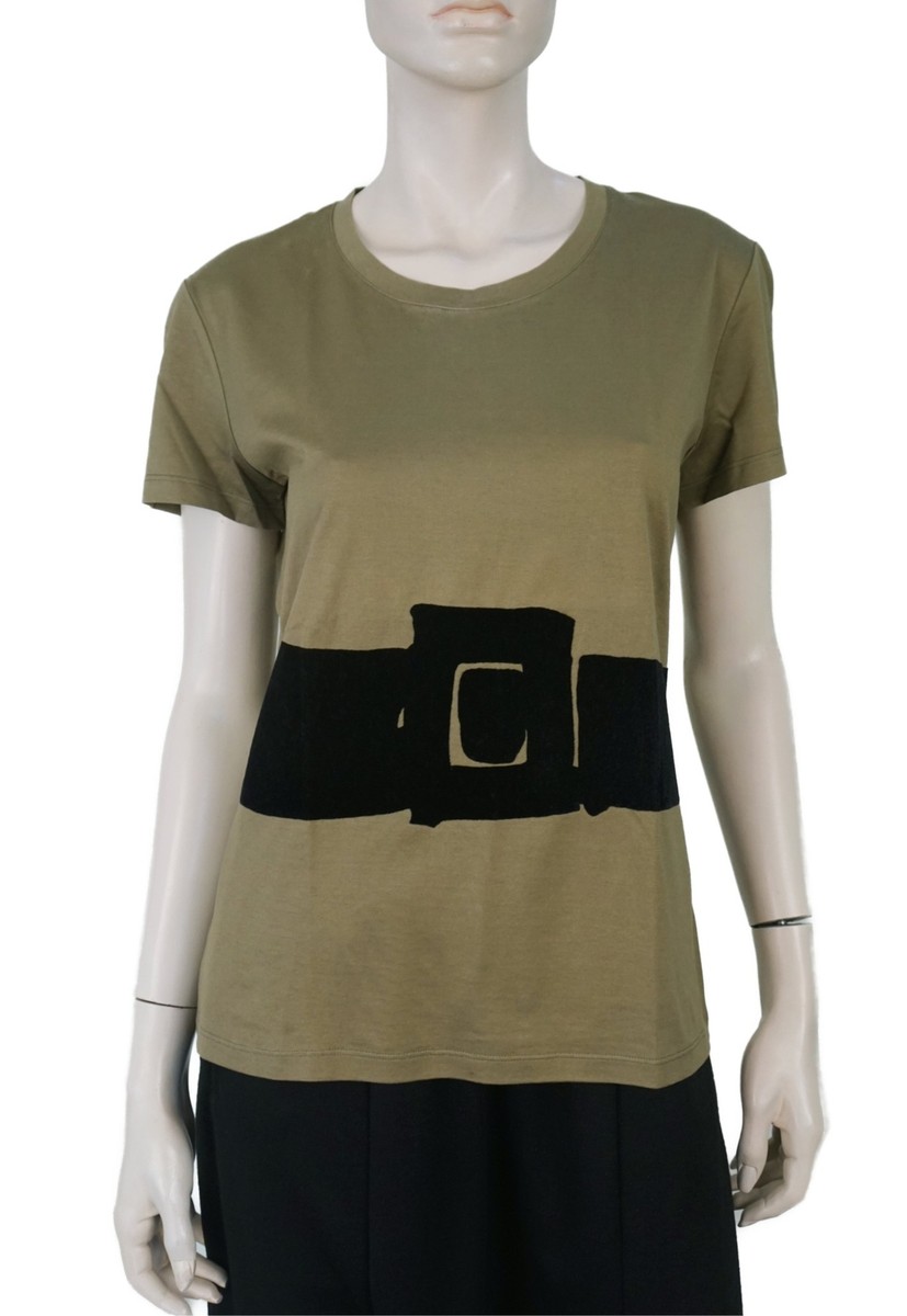 Vintage 90s YVES SAINT LAURENT YSL Sz L Trompe L'oeil Cotton